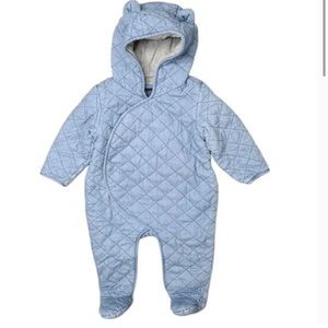 Baby Gap Quilted Chambray Bear Hood One Piece Outerwear 6-12 months